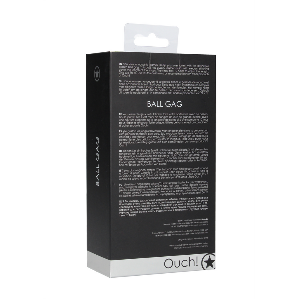 Ouch! Ball Gag · prodyšný roubík s kuličkou