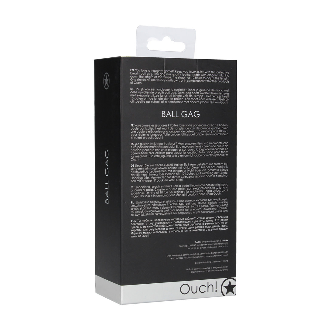 Ouch! Ball Gag · prodyšný roubík s kuličkou