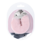 Ouch! Heavy-duty Fluffy Handcuffs · masivní plyšová pouta · pudrově růžová