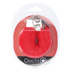 Ouch! Classic Fluffy Handcuffs · klasická plyšová pouta · červená