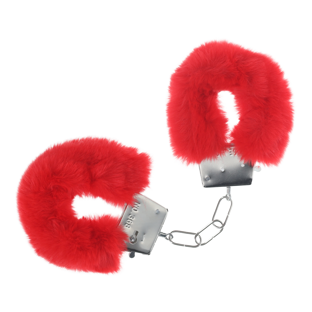 Ouch! Classic Fluffy Handcuffs · klasická plyšová pouta · červená
