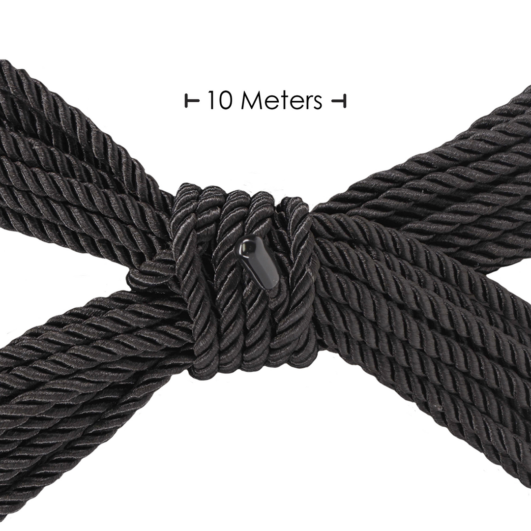 Ouch! Polyester Bondage Rope · bondage lano 10 m · černé