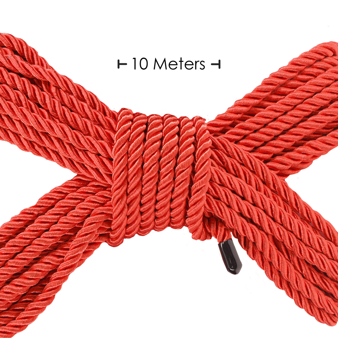 Ouch! Polyester Bondage Rope · bondage lano 10 m · červené