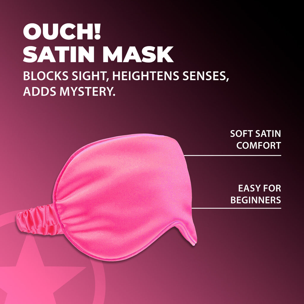Ouch! Satin Mask · saténová maska na oči · růžová