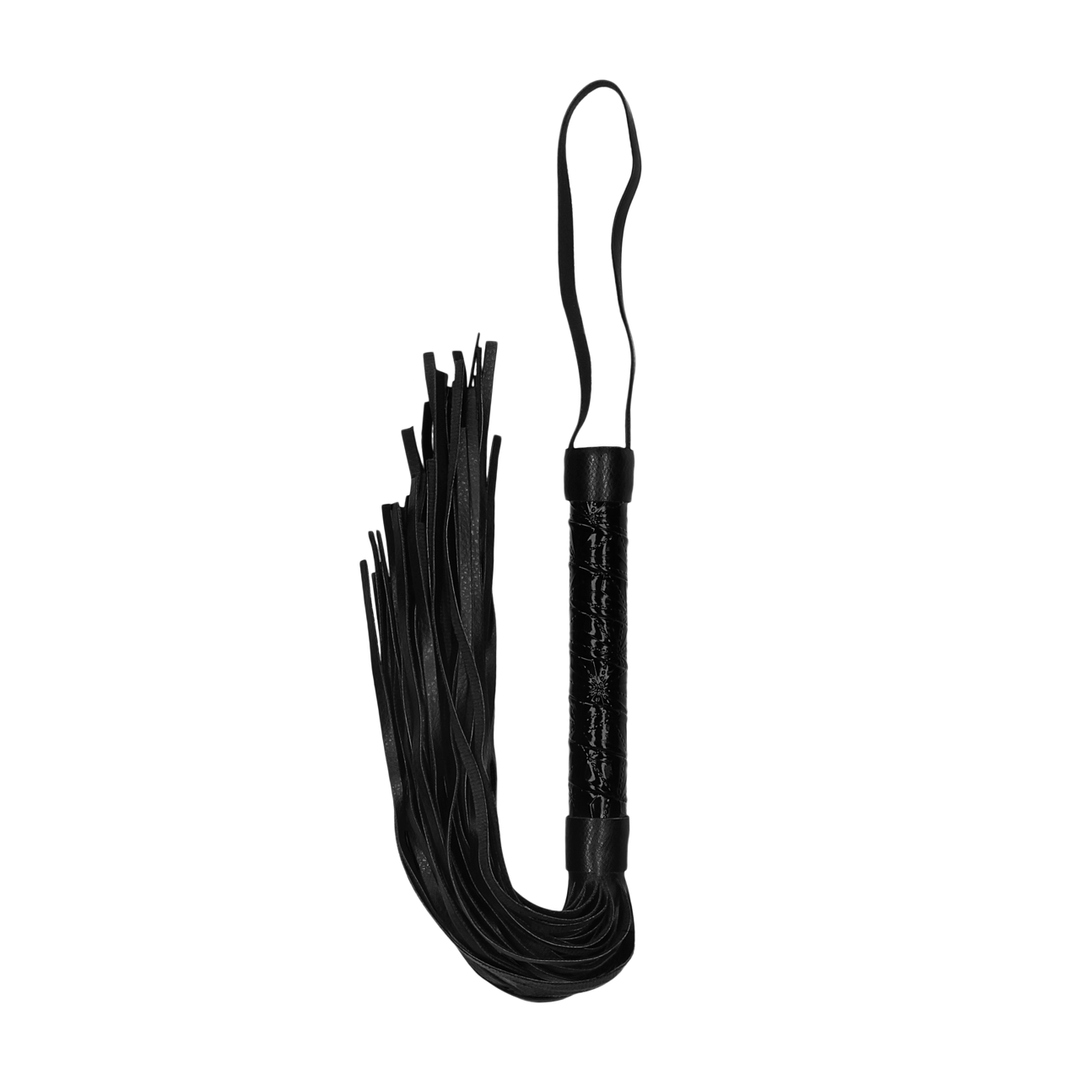 Ouch! Whip · bičík z imitace kůže · černá