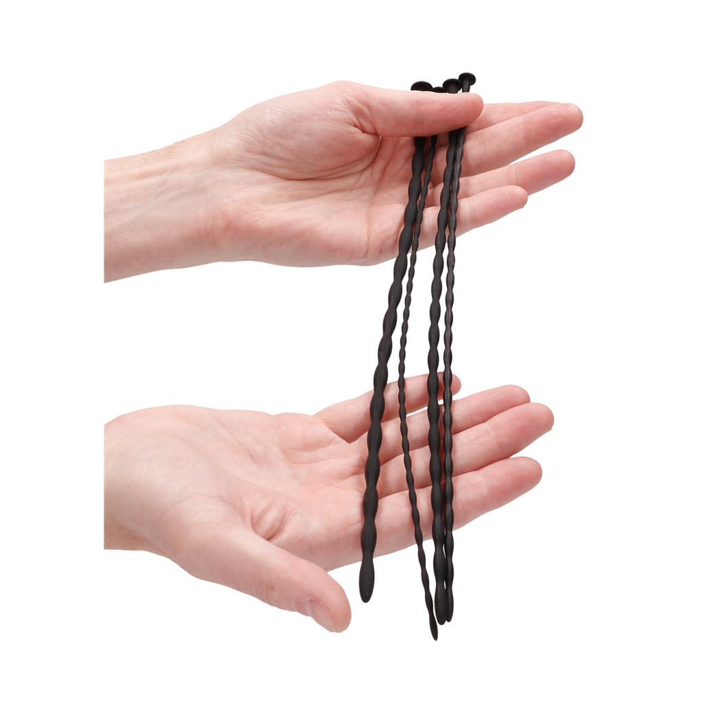 Ouch! Silicone Spiral Screw Plug Set Beginners · sada 4 uretrálních sond pro začátečníky