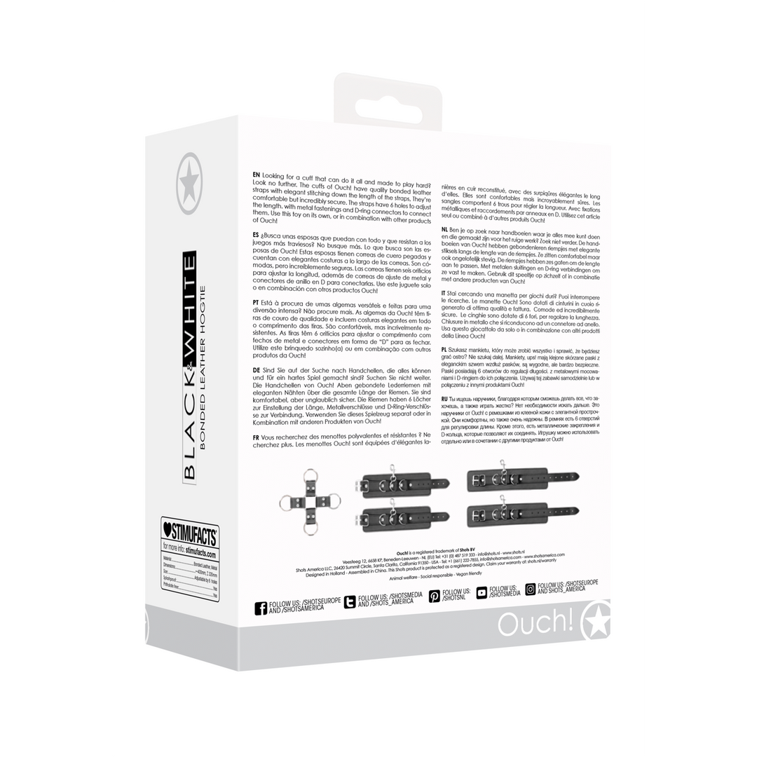 Ouch! Bonded Leather Hogtie · kožené pouto na ruce a kotníky