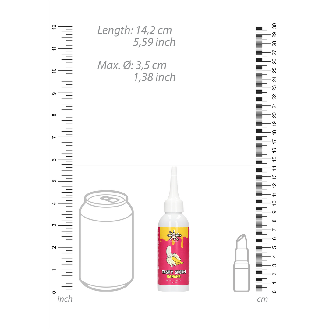 Cum Face Tasty Sperm · ochucená tekutina s banánovou příchutí, 80 ml