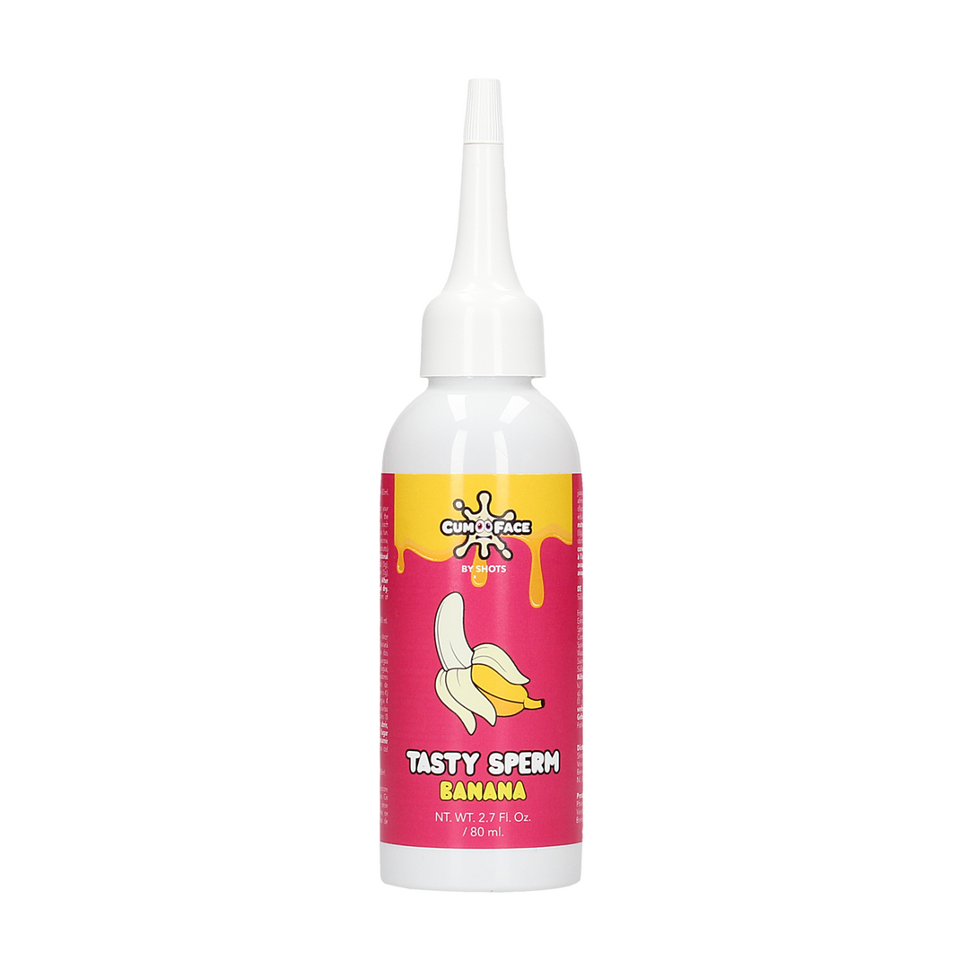 Cum Face Tasty Sperm · ochucená tekutina s banánovou příchutí, 80 ml