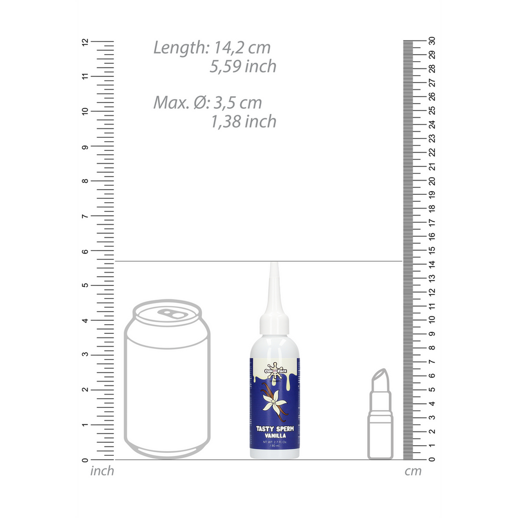 Cum Face Tasty Sperm · ochucená tekutina s vanilkovou příchutí, 80 ml