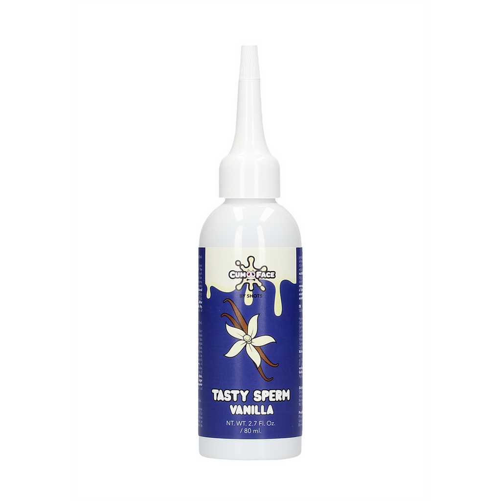 Cum Face Tasty Sperm · ochucená tekutina s vanilkovou příchutí, 80 ml