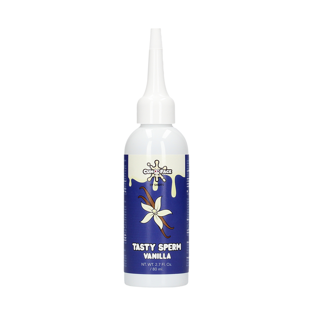 Cum Face Tasty Sperm · ochucená tekutina s vanilkovou příchutí, 80 ml