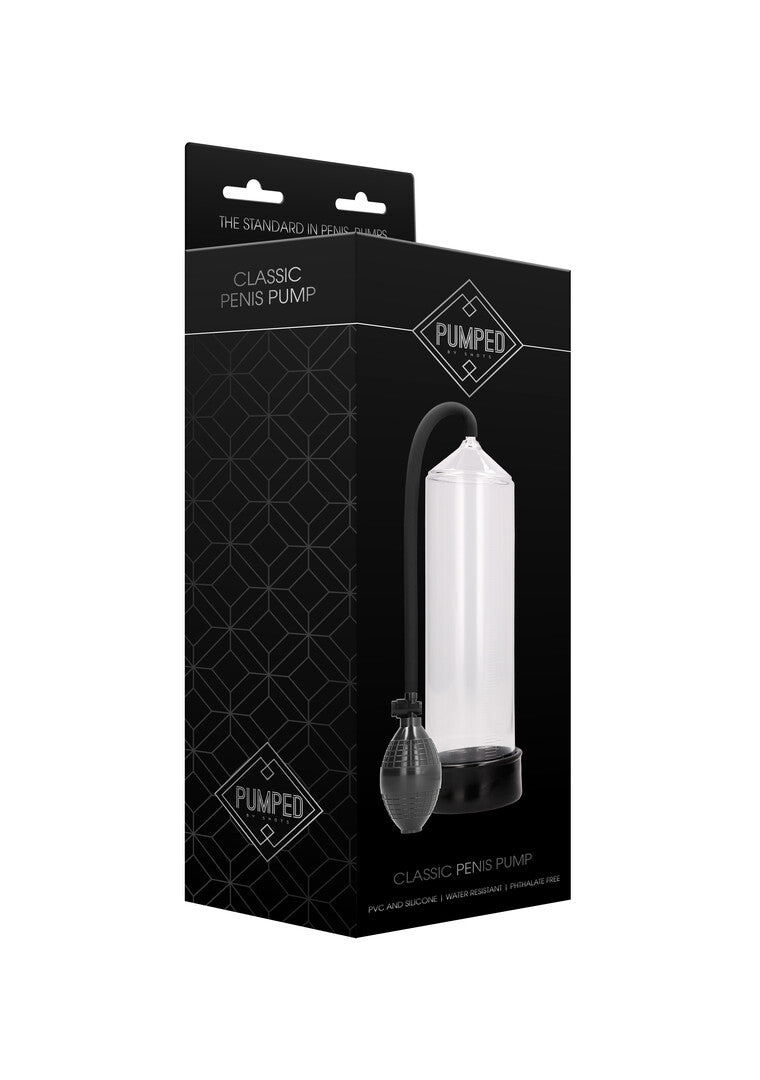 Pumped Classic Penis Pump · vakuová pumpa na penis · průhledná