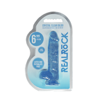 RealRock Realistic Dildo with Balls 15 cm · realistické dildo s varlaty · modré