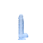 RealRock Realistic Dildo with Balls 15 cm · realistické dildo s varlaty · modré