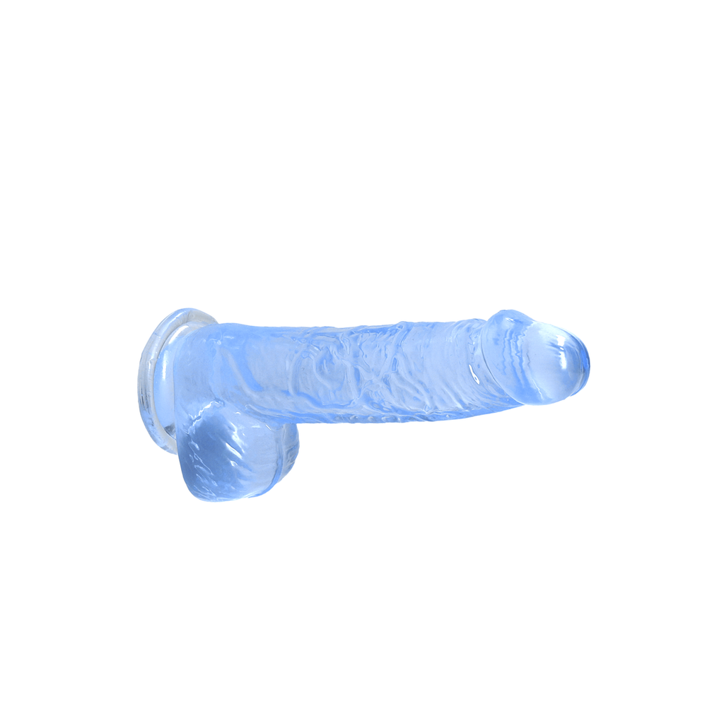 RealRock Realistic Dildo with Balls 15 cm · realistické dildo s varlaty · modré