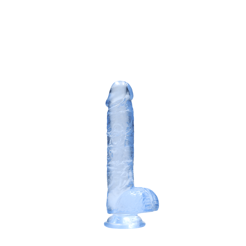 RealRock Realistic Dildo with Balls 15 cm · realistické dildo s varlaty · modré