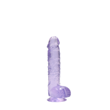 RealRock Realistic Dildo with Balls 15 cm · realistické dildo s varlaty · fialové