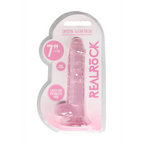 RealRock Realistic Dildo with Balls 18 cm · realistické dildo s varlaty · růžové