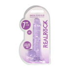 RealRock Realistic Dildo with Balls 18 cm · realistické dildo s varlaty a přísavkou · fialová
