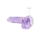 RealRock Realistic Dildo with Balls 18 cm · realistické dildo s varlaty a přísavkou · fialová