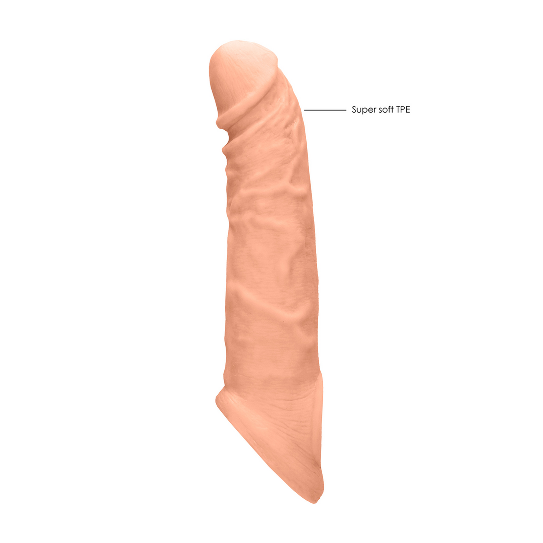 RealRock Penis Sheath 20 cm · návlek na penis pro prodloužení · tělová