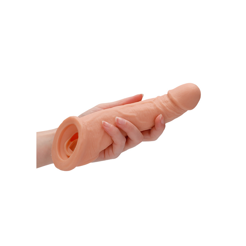 RealRock Penis Sheath 20 cm · návlek na penis pro prodloužení · tělová