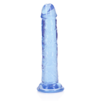 RealRock Straight Realistic Dildo with Suction Cup 14,5 cm · realistické dildo s přísavkou · modrá