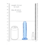 RealRock Straight Realistic Dildo with Suction Cup 14,5 cm · realistické dildo s přísavkou · modrá