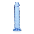 RealRock Straight Realistic Dildo with Suction Cup 14,5 cm · realistické dildo s přísavkou · modrá