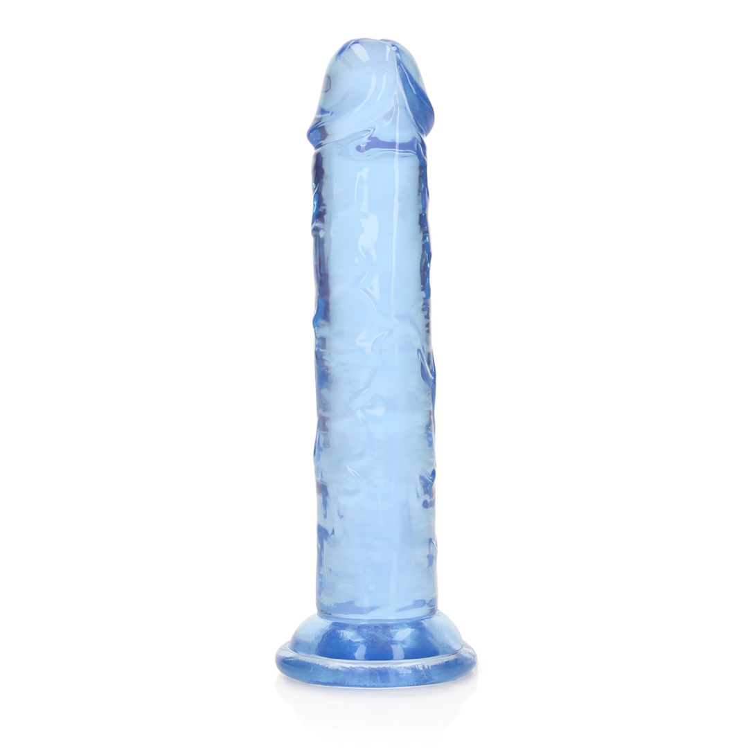 RealRock Straight Realistic Dildo with Suction Cup 14,5 cm · realistické dildo s přísavkou · modrá