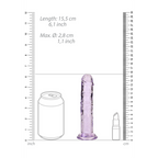 RealRock Straight Realistic Dildo with Suction Cup 14,5 cm · realistické dildo s přísavkou · fialová