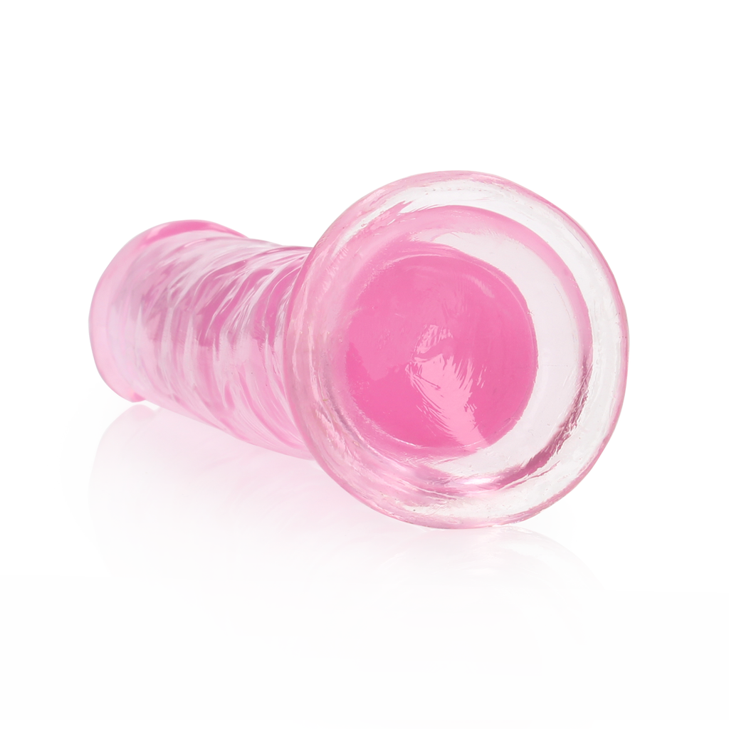 RealRock Straight Realistic Dildo with Suction Cup · průhledné dildo s přísavkou, 18 cm
