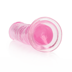 RealRock Straight Realistic Dildo with Suction Cup · průhledné dildo s přísavkou, 18 cm