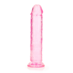 RealRock Straight Realistic Dildo with Suction Cup · průhledné dildo s přísavkou, 18 cm