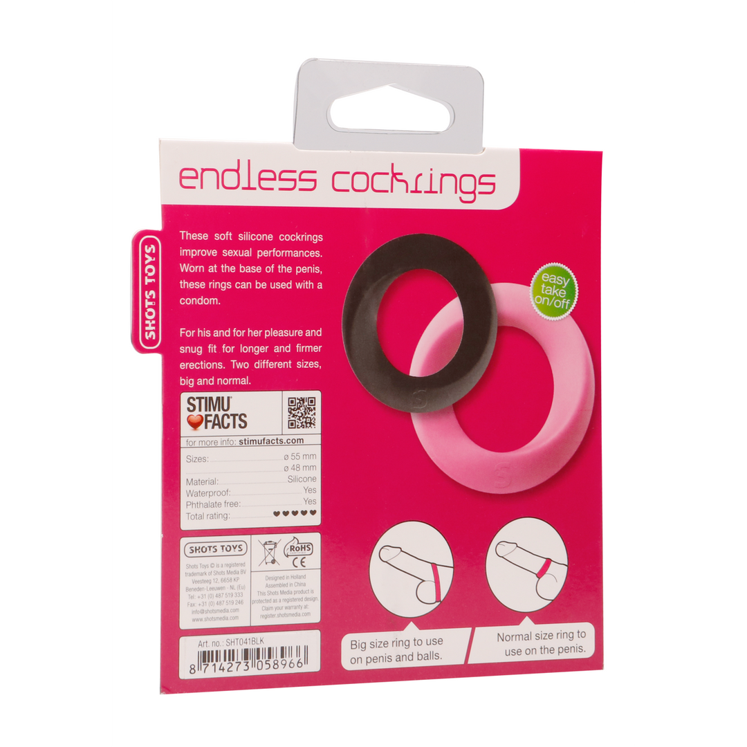 Shots Toys Endless Cockring · sada erekčních kroužků (2 ks)