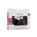 Shots Furry Handcuffs · plyšová pouta na zápěstí · černá