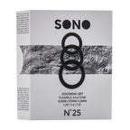 Sono No.25 Cockring Set · sada tří erekčních kroužků, černá
