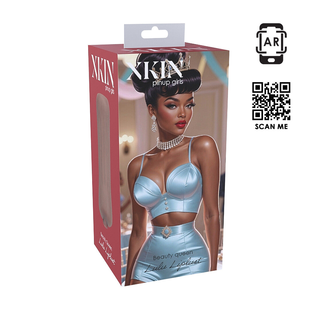 XKIN Pinup Dolls Lulu Liplust · malý masturbátor z TPE · hnědá
