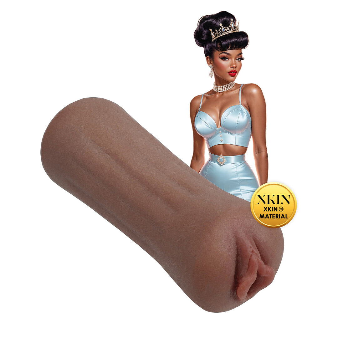 XKIN Pinup Dolls Lulu Liplust · malý masturbátor z TPE · hnědá