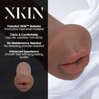 XKIN Raw The Grip · malý masturbátor z TPE · hnědá