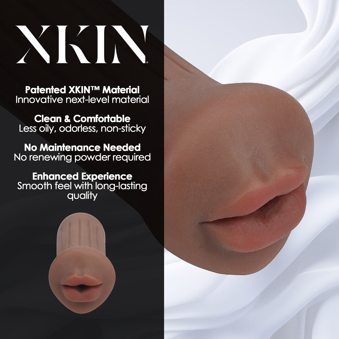 XKIN Raw The Grip · malý masturbátor z TPE · hnědá