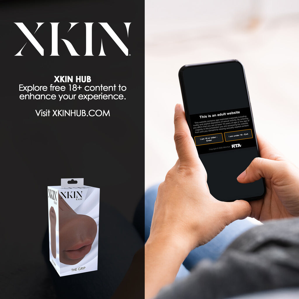 XKIN Raw The Grip · malý masturbátor z TPE · hnědá