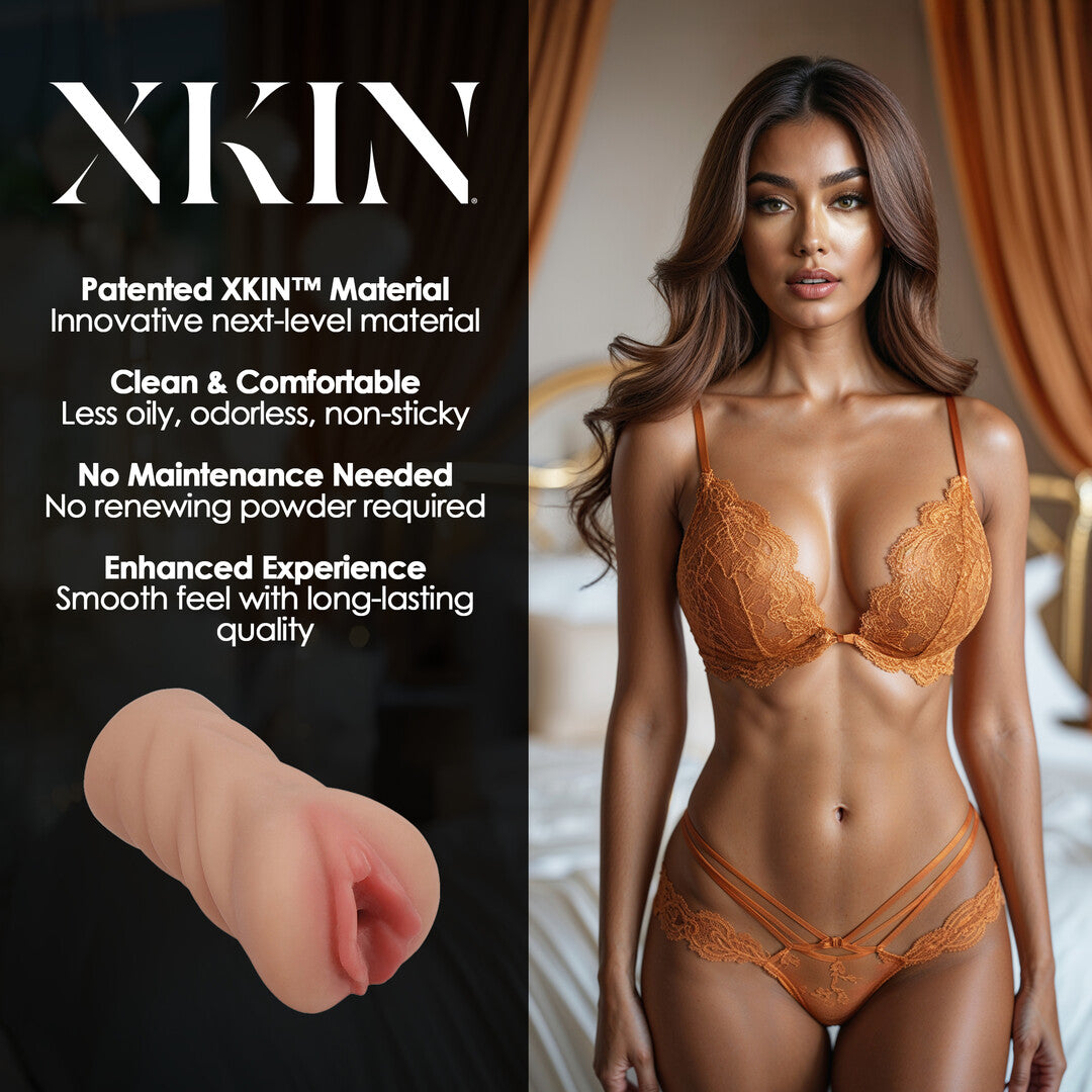 XKIN Secret Affairs Celeste · střední masturbátor z TPE · světle tělová