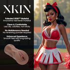 XKIN Pinup Dolls Cheerleader Cutie Cherry Splitz · masturbátor vagíny · hnědá