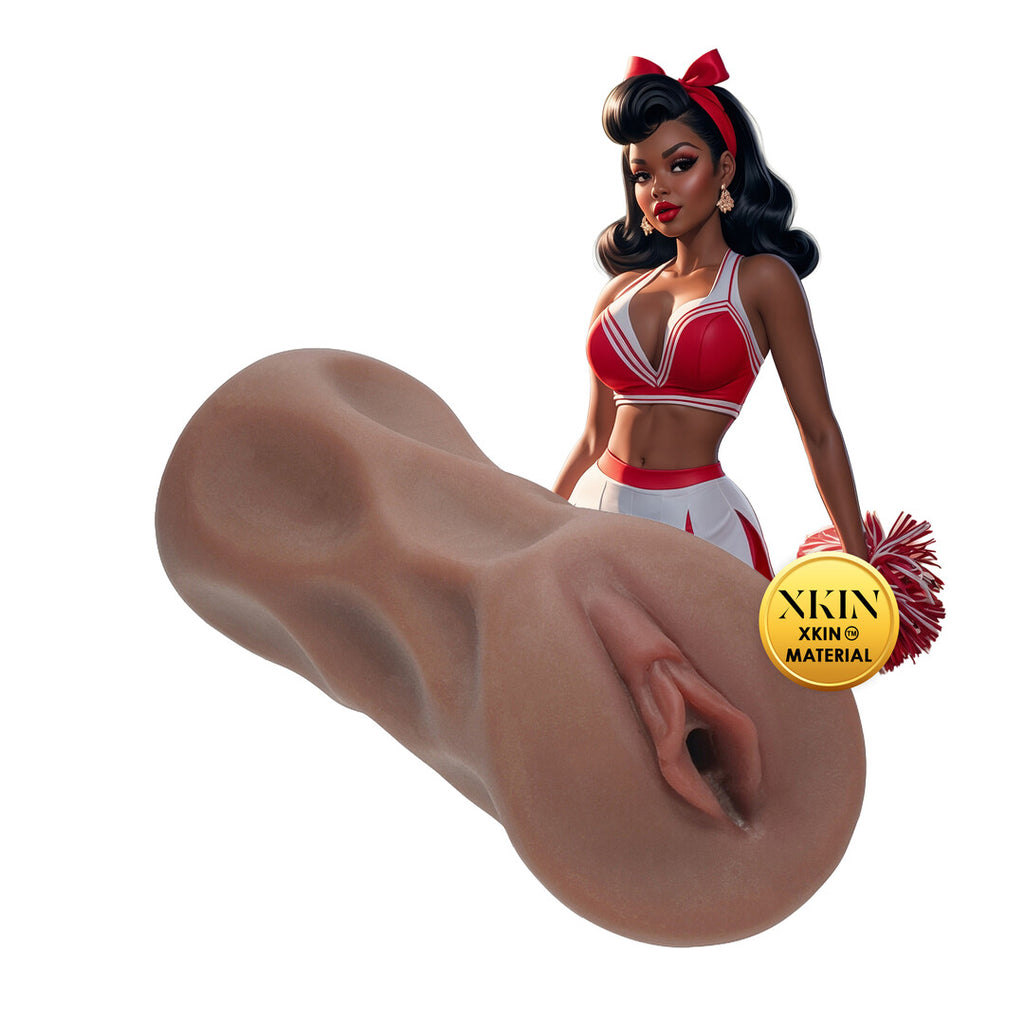 XKIN Pinup Dolls Cheerleader Cutie Cherry Splitz · masturbátor vagíny · hnědá