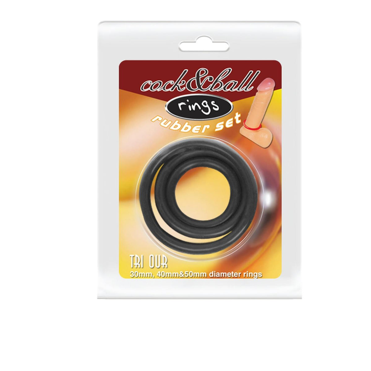Baile Rubber Rings sada gumových kroužků na penis (3 ks)