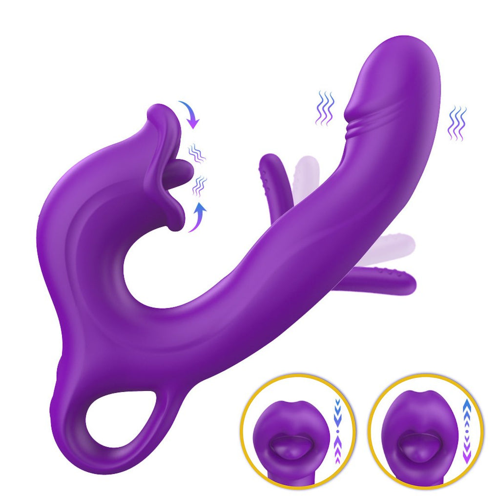 EroSpace Sweet Play A17 vibrátor na bod G s pohyblivými rty a jazýčkem