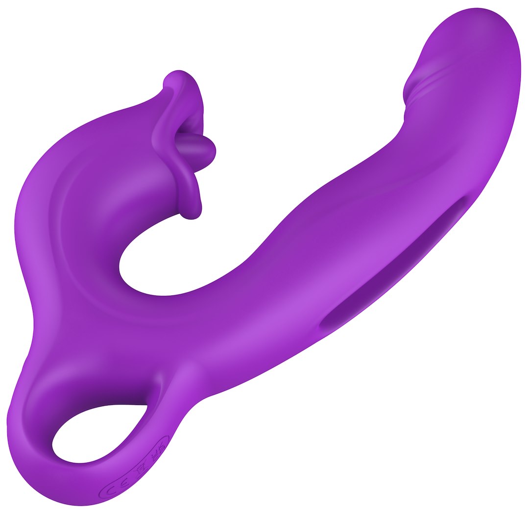 EroSpace Sweet Play A17 vibrátor na bod G s pohyblivými rty a jazýčkem