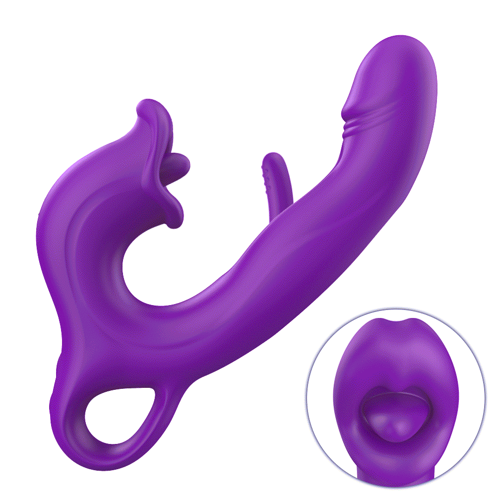 EroSpace Sweet Play A17 vibrátor na bod G s pohyblivými rty a jazýčkem